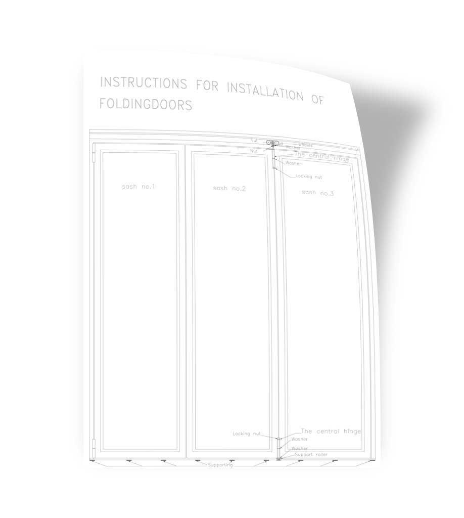 Assembly instructions for folding doors